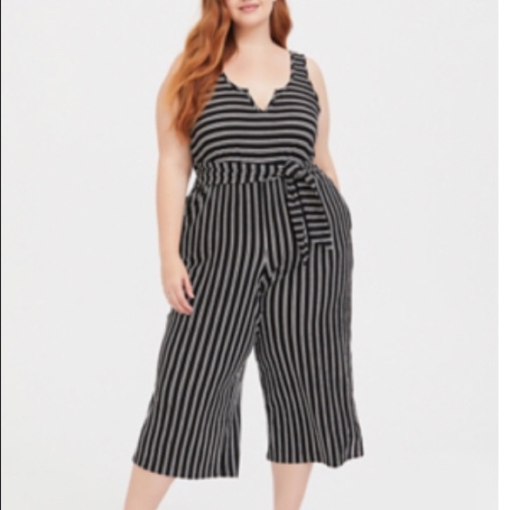 Torrid black and white jumpsuit